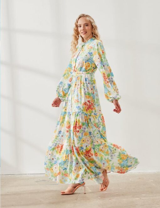 Robe longue à imprimée