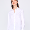 Chemise Satin Coton Blanc